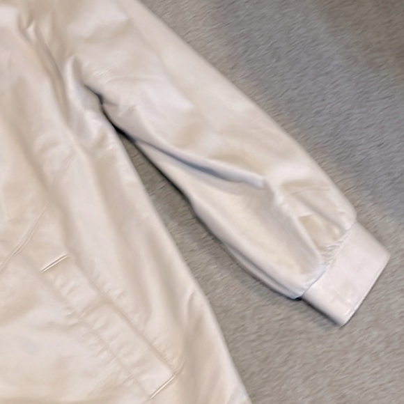 Rare Vintage Beautiful Lamb leather and fox fur coat size M - Picture 4 of 10